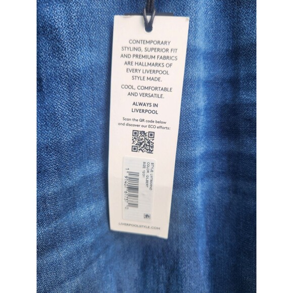 Liverpool Jeans 12/31 Wide Leg With High Slit Cropped Raw Edge Pants - Picture 7 of 16